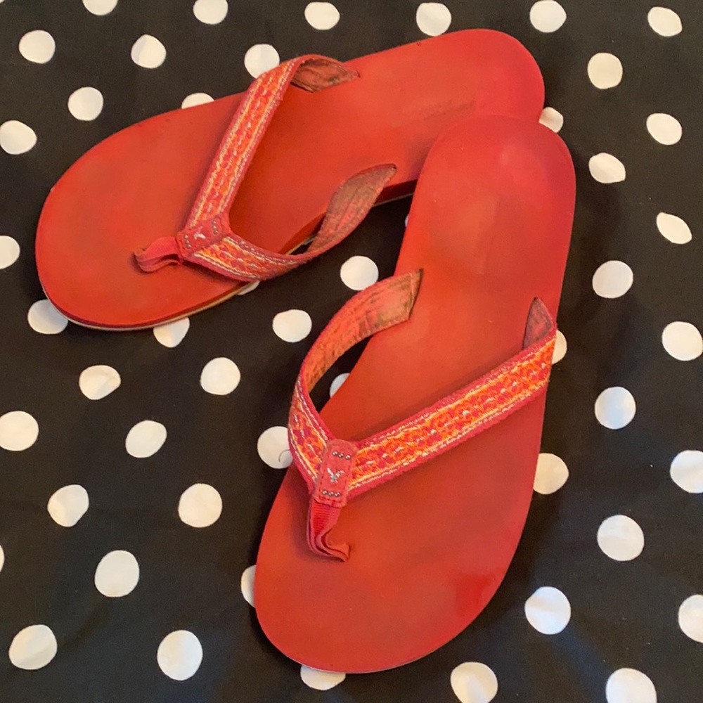 American Eagle flip flops very comfortable show some wear